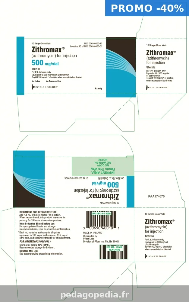 Zithromax 500mg à partir de 0,71€ à Nice | Pharmacie certifiée